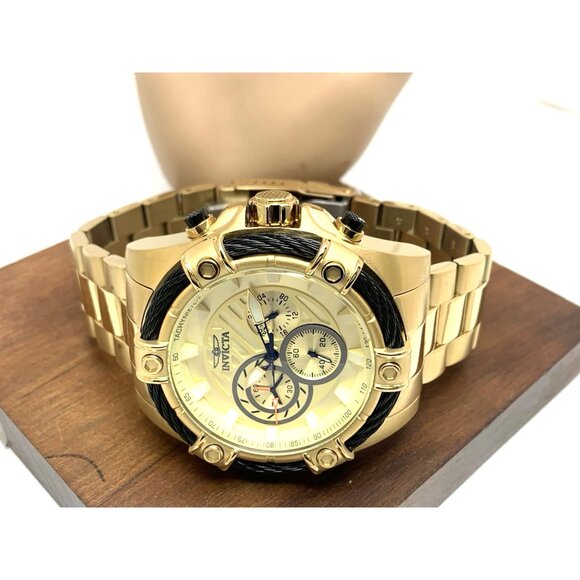 Invicta Men's Watch 25515 Bolt Quartz Chronograph Diver Gold Tone Steel 52mm - Picture 9 of 15